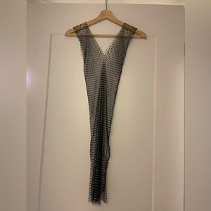Sheer Rhinestone Dress
